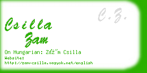 csilla zam business card